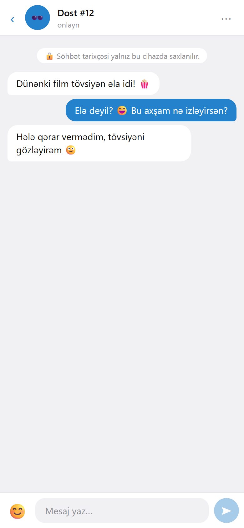 Anonim qalaraq dost ol
