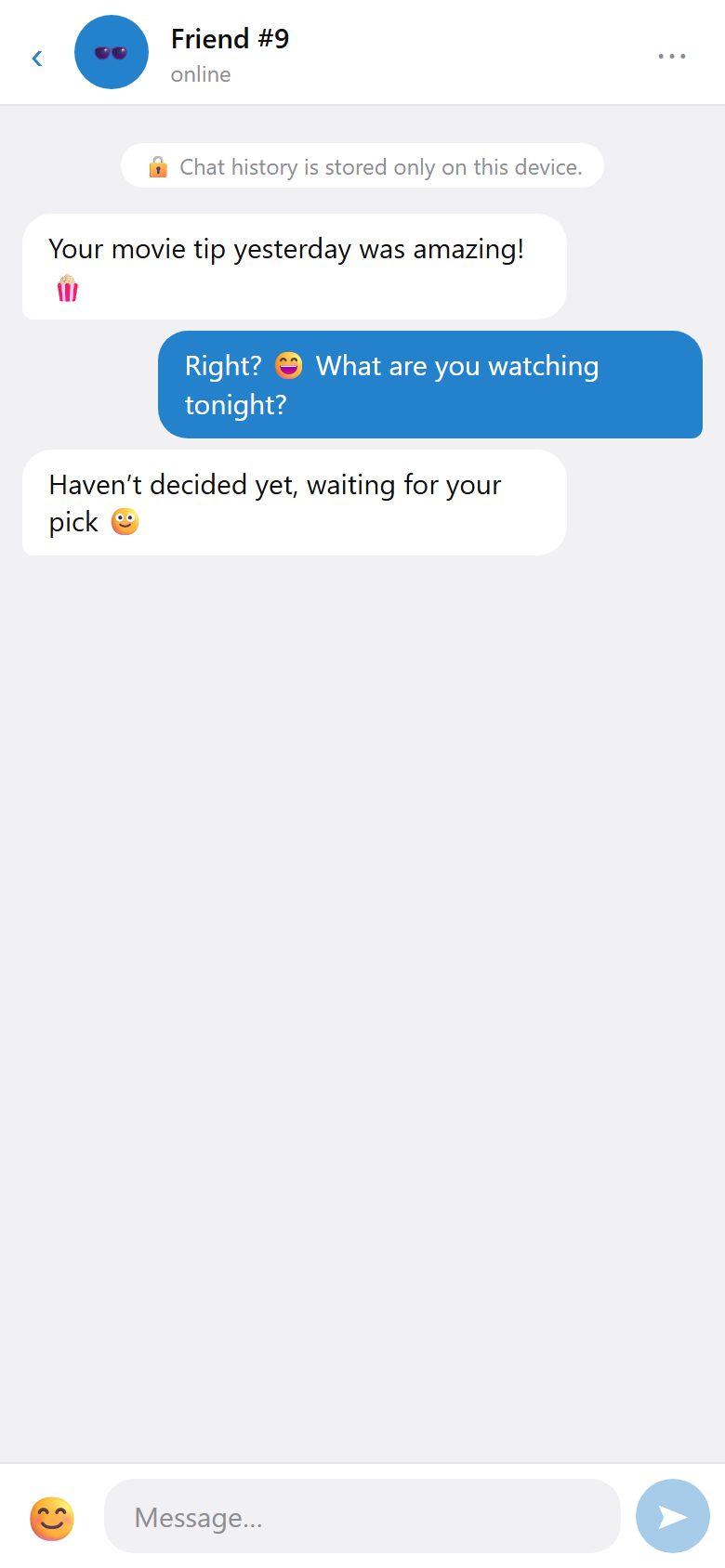 Become friends, stay anonymous